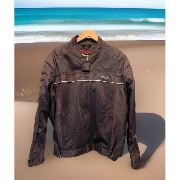Bilt Mesh Padded Motorcycle Jacket Full Zip Black Biker Pockets Ladies XL *READ* - Picture 1 of 16